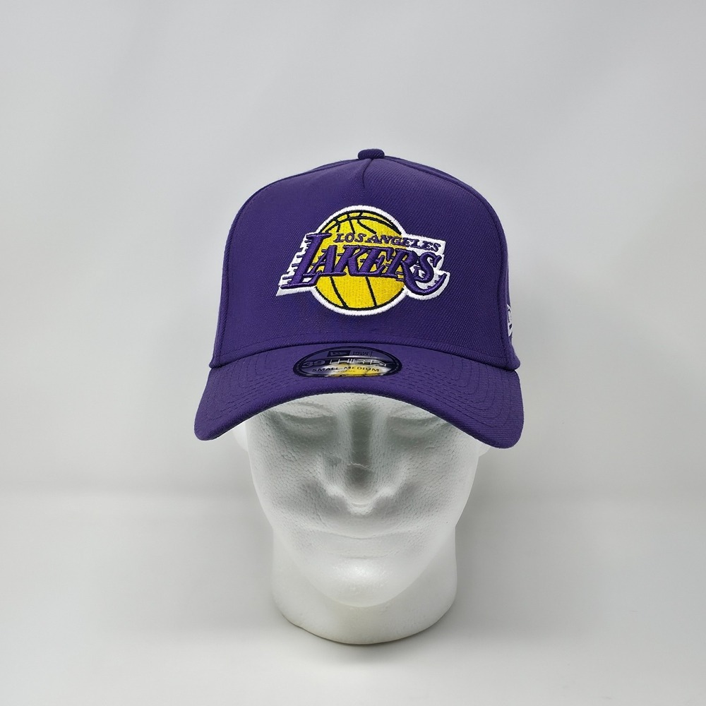 New Era 39Thirty A Frame Los Angeles Lakers Stretch Fit Hat Cap Size M/L Purple